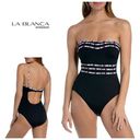 La Blanca New.  black bandeau swimsuit. Size 8. Retails $149 Photo 1