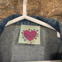 Brighton Y2K Blue Embroidered Patch Heart Denim  Jacket Photo 4