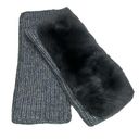 Salomon Yves  Cashmere-Wool Knit w/ Rabbit Fur Fingerless Gloves Photo 0