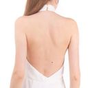 Calvin Klein  COLLECTION Silk Evening Bridal Dress Crinkled Halter M Photo 2