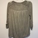 Knox Rose  NWT Stonewash Grey Peasant Top Sz XS Photo 5