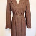 BCBG MAXAZRIA NWT Vintage Plaid Knee Length Belted Coat Size 12 Photo 0