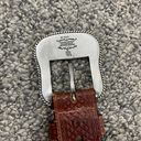 Ariat Brown Tan Tooled Leather Western 2007 Limited Edition Large Buckle Belt Photo 6