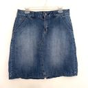 Lane Bryant GLAMOUR x  Plus Size Dark Wash Faded Knee Length Denim Jean Skirt 14 Photo 0