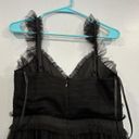 Betsy and Adam  Black Tiered Ruffle Mesh Dress 6 NWOT Photo 4