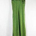 Vix Paula Hermanny  Cowl Neck Silk Blend Slip Maxi Dress Size Medium Green Floral Photo 1