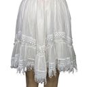 Rococo  Sand Cia Mini Skirt White Crochet Fringe Lace Off White size XS Photo 2