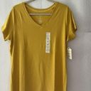 st. john's bay  Women's Size 0X  V-Neck Short Sleeve T-Shirt Modern Gold Photo 0