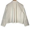 Unpublished  Boxy Denim Jacket Oversized Cream Slight Crop Off White, size Small Photo 2