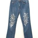 One Teaspoon  Womens Distressed Jeans Cotton Medium Wash Blue Denim Size 27 Photo 0