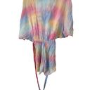 Indah  x REVOLVE Sunday romper pastel tie dye kimono sleeves and surplice top Photo 8