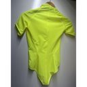 MUGLER Double Cutout Bodysuit in 4022 Neon Yellow Size 2 (34) Women’s Photo 5