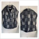 ALLSAINTS  Wrenley Wool Blend Check Plaid Cape Vest Black Grey size L Photo 2