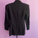 Bebe 𝅺 Black Front Tie 100% Wool Coat Size 4 Photo 2