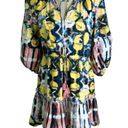 Alexis  Kasi Puff Sleeve Multi Color Mini Dress with Ruffles Tassel Ties Size XS Photo 7