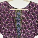 Anthropologie Fei Silk Abstract Bohemian Floral Dolman Sleeve Tunic Top Size S Photo 3