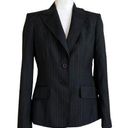 Anne Klein  Suit Black Pinstripe 2 Button Closure Career Blazer Jacket Size 4P Photo 0