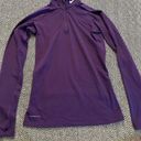 Nike Vintage  Swoosh Purple Hoodie Women"s Size Large Therma Fit 1/4 Zip Mock Photo 0