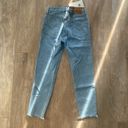 Levi's Wedgie High Rise Tapered Leg light wash destroyed destructed denim jeans 24 NWT Photo 2