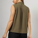 Banana Republic Olive Green sleeveless collared blouse. Size M.  blouse. Photo 1