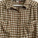 Pilcro  women's large long sleeve plaid button down top Photo 3