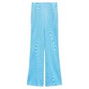  blue satin high waisted flare printed pants Zara retro pants XL Photo 1