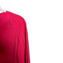 Habitual  Top Womens Small Coral Split Neck Popover Sheer Long Sleeve Blouse Photo 2