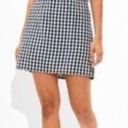 American Eagle Black Checkered Seersucker Mini Dress Photo 0