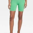 JoyLab Women's High-Rise Ribbed Seamless Bike Shorts 6" -  Mint Green S - NWT Photo 1