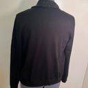 DKNY  Sequin Collar Open Front Cardigan Black Photo 9