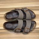 Birkenstock Sandals Womens 37 Arizona Slides Slip On Flats Olive Leather Casual Photo 6