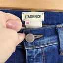 L'Agence  Rachel Ripped Crop Slim Fit Blue Slouch Cuffed Jeans Size 24 Stretch Photo 8