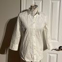 J.Crew NWOT  Preppy Work Perfect Button-Down Shirt casual blouse Women's White Stretch Sz S classic Photo 0