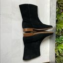 Jack Rogers  Kaitlin black suede whipstitched leather trim pull on ankle boots Photo 5