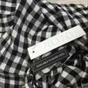 Abound NWT  Plaid Long Sleeve Tie Front Knot Tee Check XS Gingham Black White Photo 4