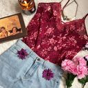 secret treasures maroon lace floral cami Photo 9