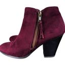 Charlotte Russe  Burgundy Faux Suede Ankle Booties 9M Photo 2