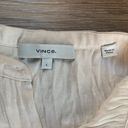 Vince  Chiffon Sleeveless Crushed Band Collar Blouse  Cream L Photo 2