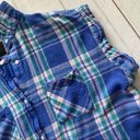 Rails  Plaid Rayon Women Button Down Top Sz L Photo 7