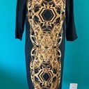 Ellen Tracy ⭐️ New with tags  Womens black and gold 3/4 Sleeve Lined shift dress Photo 0