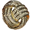 infinity Vintage Bellini Rhinestone  Gold tone Knot Brooch and Earring Photo 8