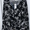 Cooper and Ella  Black Floral Button Down Tie Top Size 1X New P1-229 Photo 2