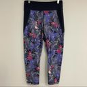 Patagonia  Centered Crop Leggings Purple Gray Abstract Print Athleisure Medium Photo 4