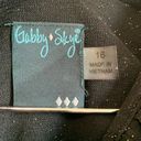 Gabby Skye  Black Glitter Skyline Midi Wrap Dress women's size 16 Photo 5