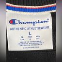 Champion Pullover Womans Large Black Powerblend Relaxed Crewneck Fleece Sweater Photo 1