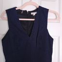 Rebecca Taylor  V-Neck Sleeveless Stretch Snake Dress Navy Black Size 2 Photo 4