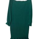 Baltic Born  Esther Smocked Ruffle Hem Midi Dress Emerald Green Size 1XL Photo 5