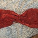 Free People  Strappy Back Lace Bandeau Bra Red Clay Great Condition Size Large Photo 0