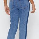 Nasty Gal | Blue Side by Side Distressed Mom Jeans Photo 2