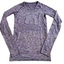 Lululemon  Swiftly Tech Long Sleeve Crew Size 4 Space Dye Heathered Purple Fog Photo 0